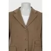 Men's straight-fit wool coat