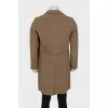 Men's straight-fit wool coat