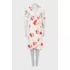Wrap dress in floral print