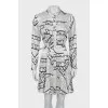 Printed fitted dress