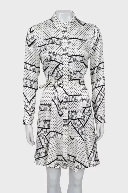 Printed fitted dress
