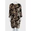 Shift dress in geometric print