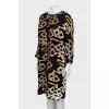 Shift dress in geometric print