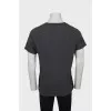 Men's dark gray printed T-shirt
