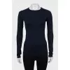 Blue long sleeve fitted fit