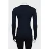 Blue long sleeve fitted fit