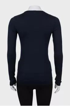 Blue long sleeve fitted fit