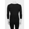 Black linen and silk blouse