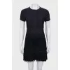 Dark blue dress with fringe