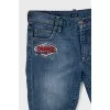 Denim shorts decorated with embroidery