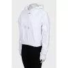 White hoodie with brand logo