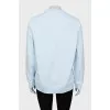Light blue sweatshirt with text print