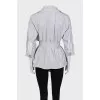 Gray jacket with belt