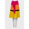 Mixed color striped skirt