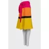 Mixed color striped skirt