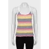 Combined striped tank top