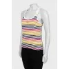 Combined striped tank top