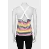 Combined striped tank top