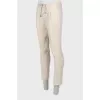 Men's linen trousers with arrows