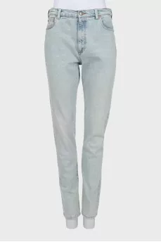 Светло-голубые джинсы slim fit