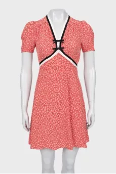 Printed dress decorated with bows