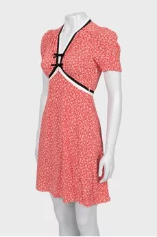 Printed dress decorated with bows