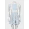 Blue mini dress with lace