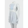 Blue mini dress with lace
