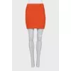 Orange mini skirt