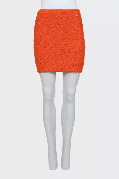 Orange mini skirt