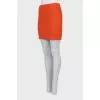 Orange mini skirt