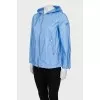 Blue windbreaker with zipper