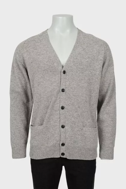Men's wool cardigan