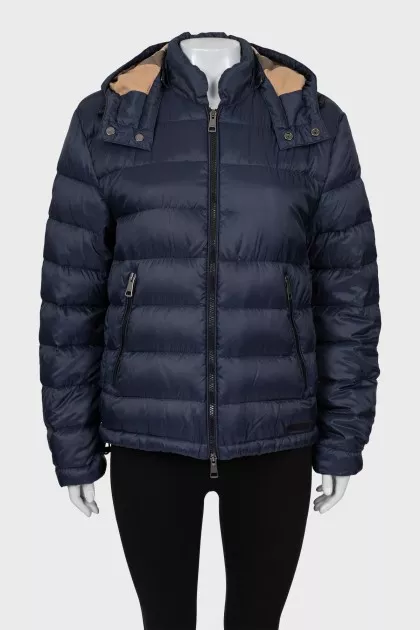 Quilted jacket with detachable hood