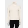 Beige turtleneck sweater