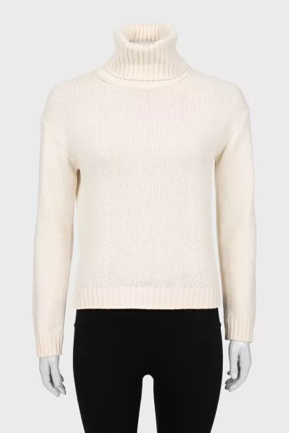Beige turtleneck sweater