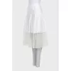 Midi skirt with mesh insert