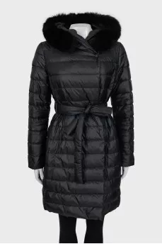 Slim fit quilted down jacket