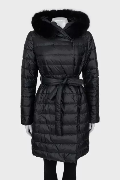 Slim fit quilted down jacket