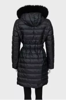 Slim fit quilted down jacket