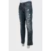 Men's decorated jeans