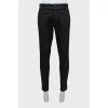 Men's trousers with leather inserts