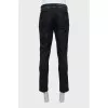 Men's trousers with leather inserts
