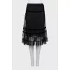 Black skirt with ruffled hem