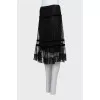 Black skirt with ruffled hem