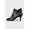 Black leather ankle boots