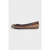 Ballet flats in signature print