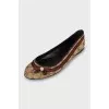 Ballet flats in signature print