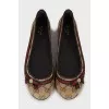 Ballet flats in signature print