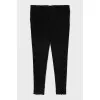 Tapered wool trousers with creases